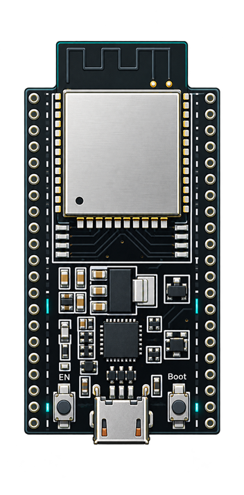 Simplified ESP-32 Dev Kit C V4 illustration